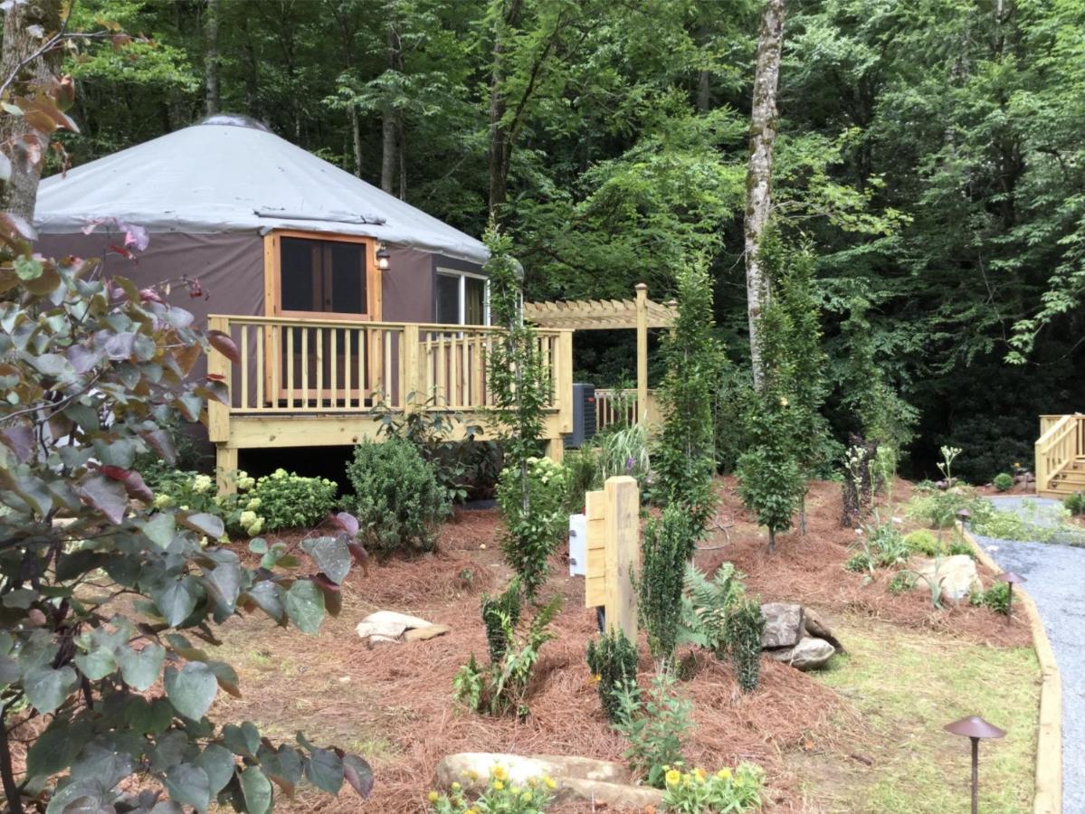 Spring Ridge Luxury Yurt - Creekside Glamping With Private Hot Tub Topton Exterior foto