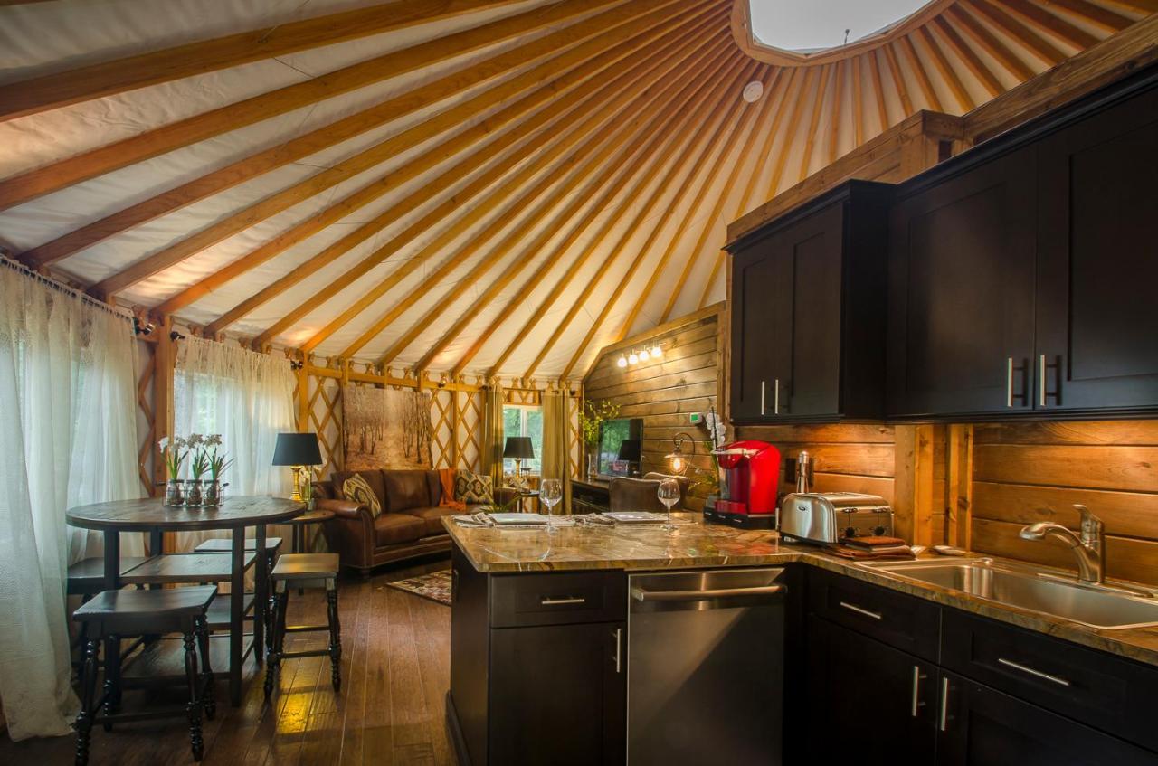 Spring Ridge Luxury Yurt - Creekside Glamping With Private Hot Tub Topton Exterior foto